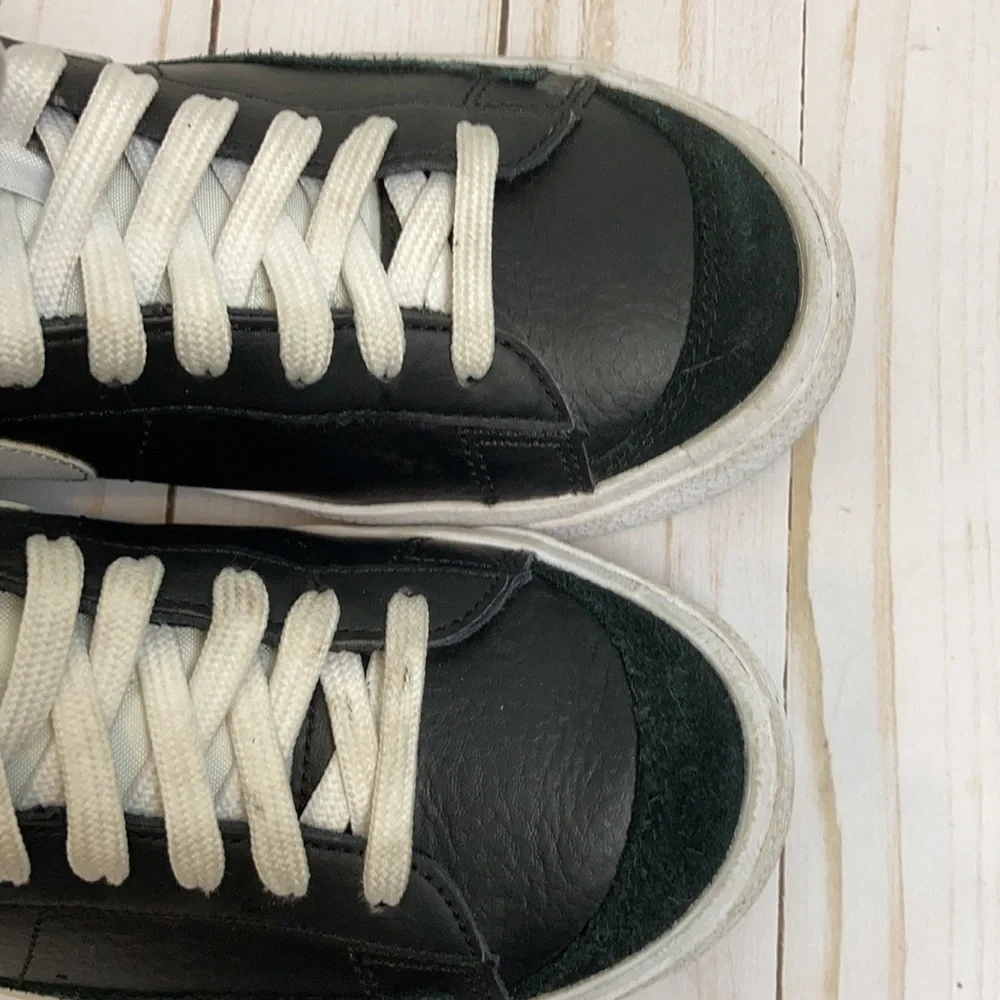 Nike Blazer Low '77 Suede Black/White-White Youth 6.5 streetwear Gym sportswear